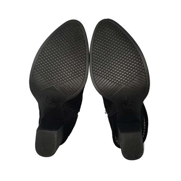 BEIRA RIO Black Faux Suede Boots Booties Silver Studs Size 38 US SIZE 9 - Picture 9 of 12